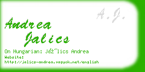 andrea jalics business card